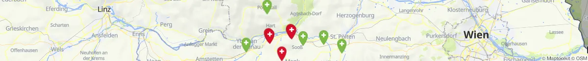Map view for Pharmacies emergency services nearby Emmersdorf an der Donau (Melk, Niederösterreich)
